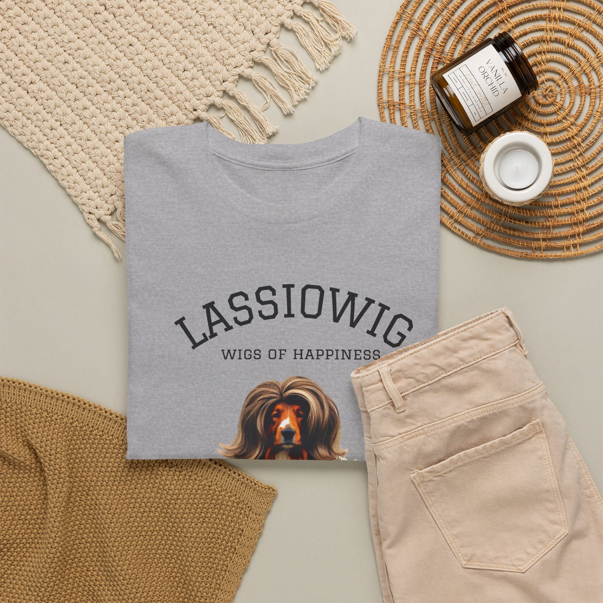 Sir Lassiowig Dog “Wig of Happiness” T-Shirt