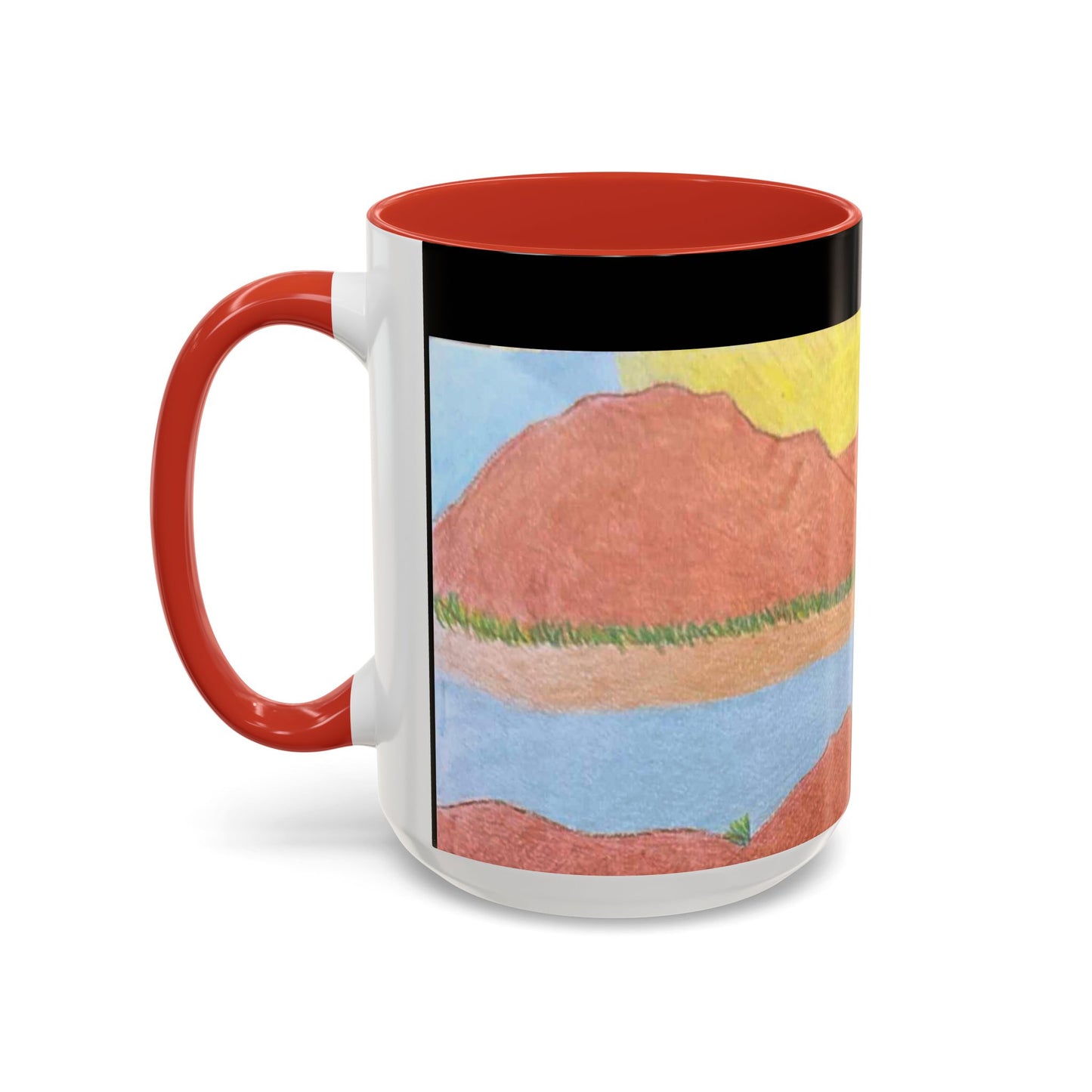 Healing With Art Therapy  Accent Coffee Mug (11, 15oz)