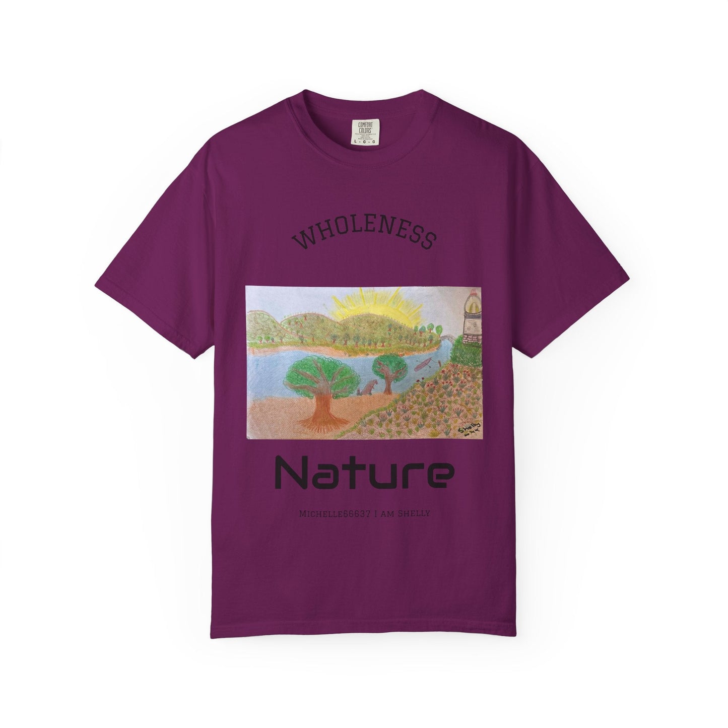 Nature -Unisex Garment-Dyed T-shirt Buy 3 Get 1 Free- FREE SHIPPING WITHIN AUSTRALIA Boysenberry / S T-Shirt