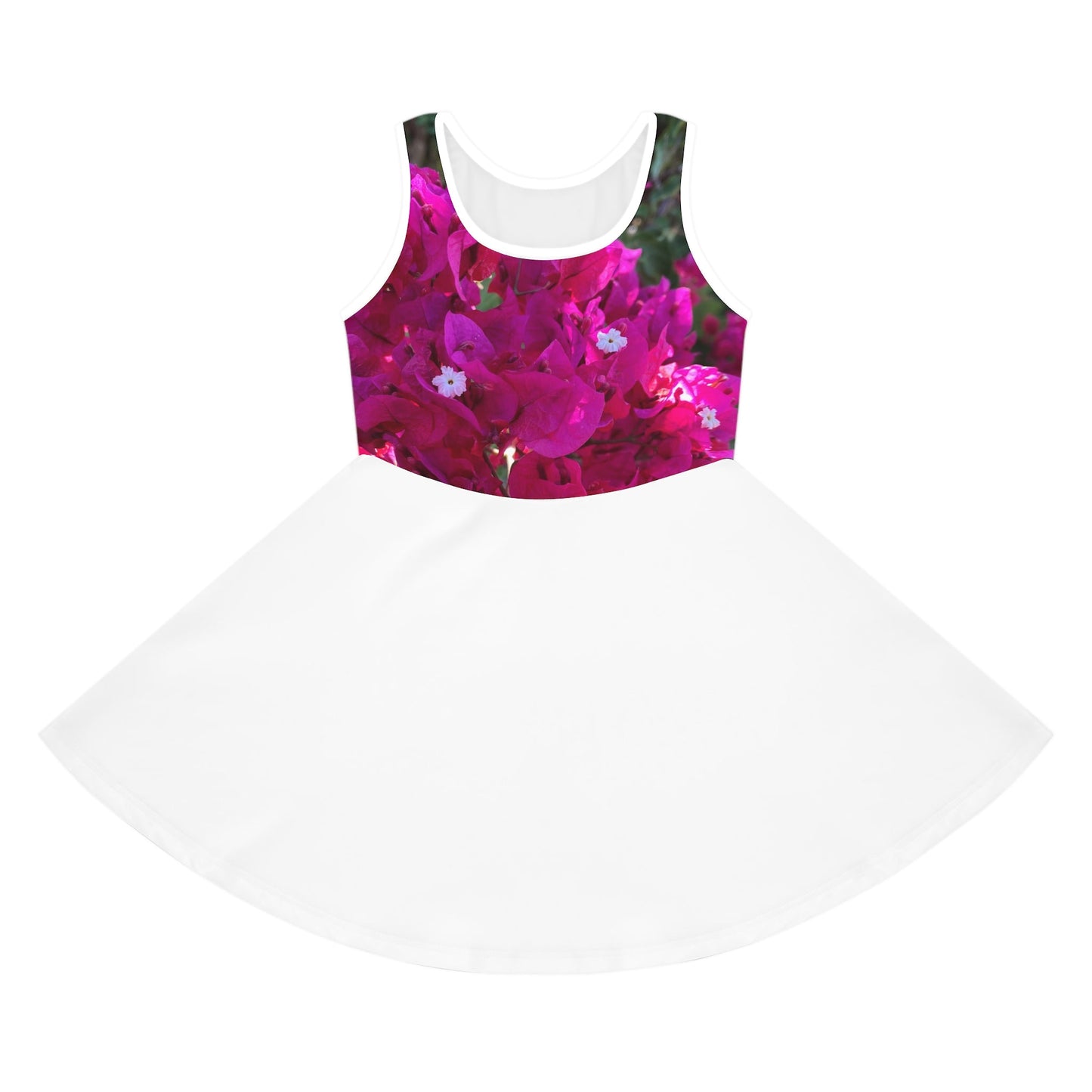 Flower Girls’ Sleeveless Sundress (AOP) Seam thread color automatically matched to design / 2T All Over Prints