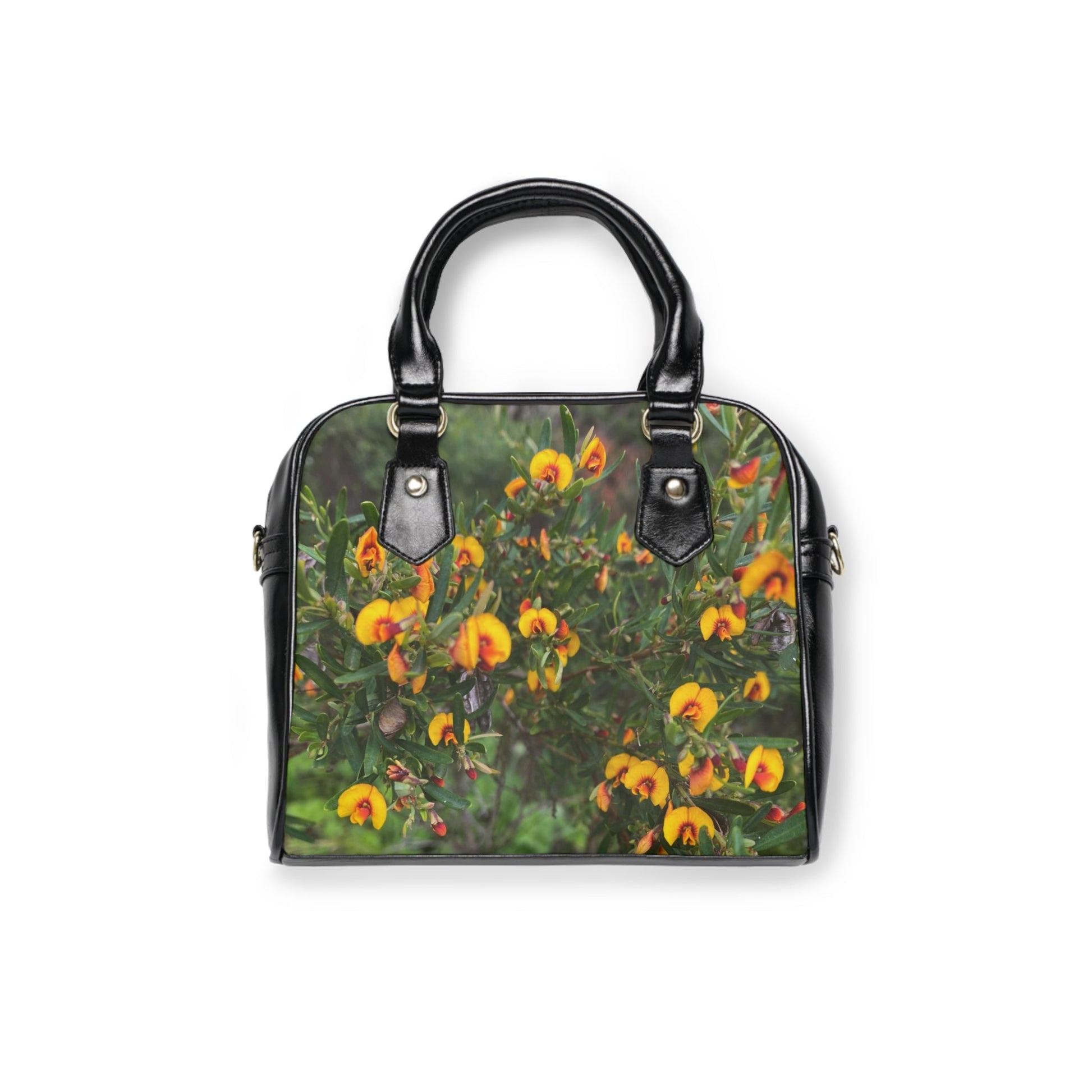 Michelle66637- Nature- PU Leather Shoulder Bag 9.45’’ x 8.27’’ / Black Bags