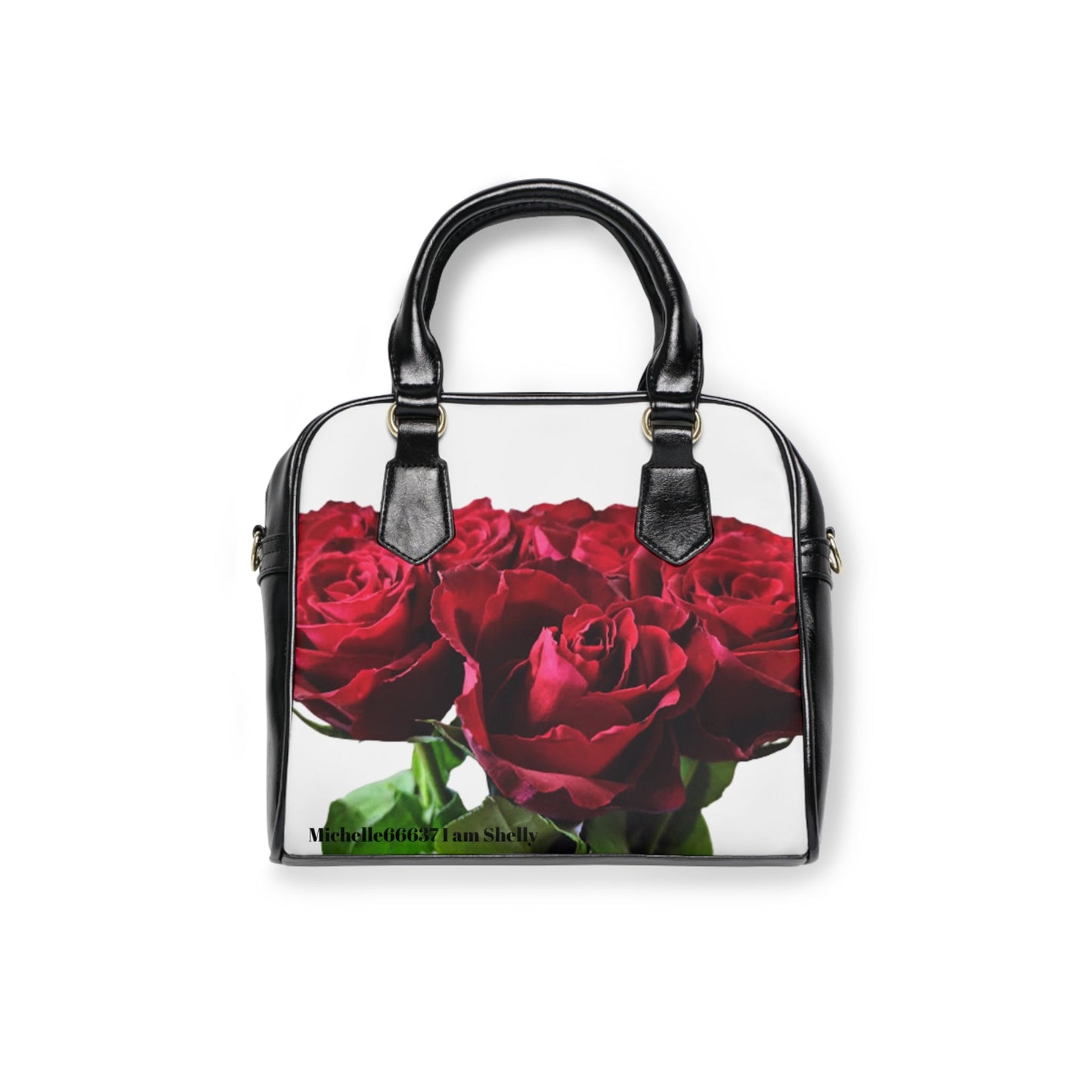 Michelle66637- Nature- PU Leather Shoulder Bag 30% OFF CODE: SHELLY 9.45’’ x 8.27’’ / Black Bags