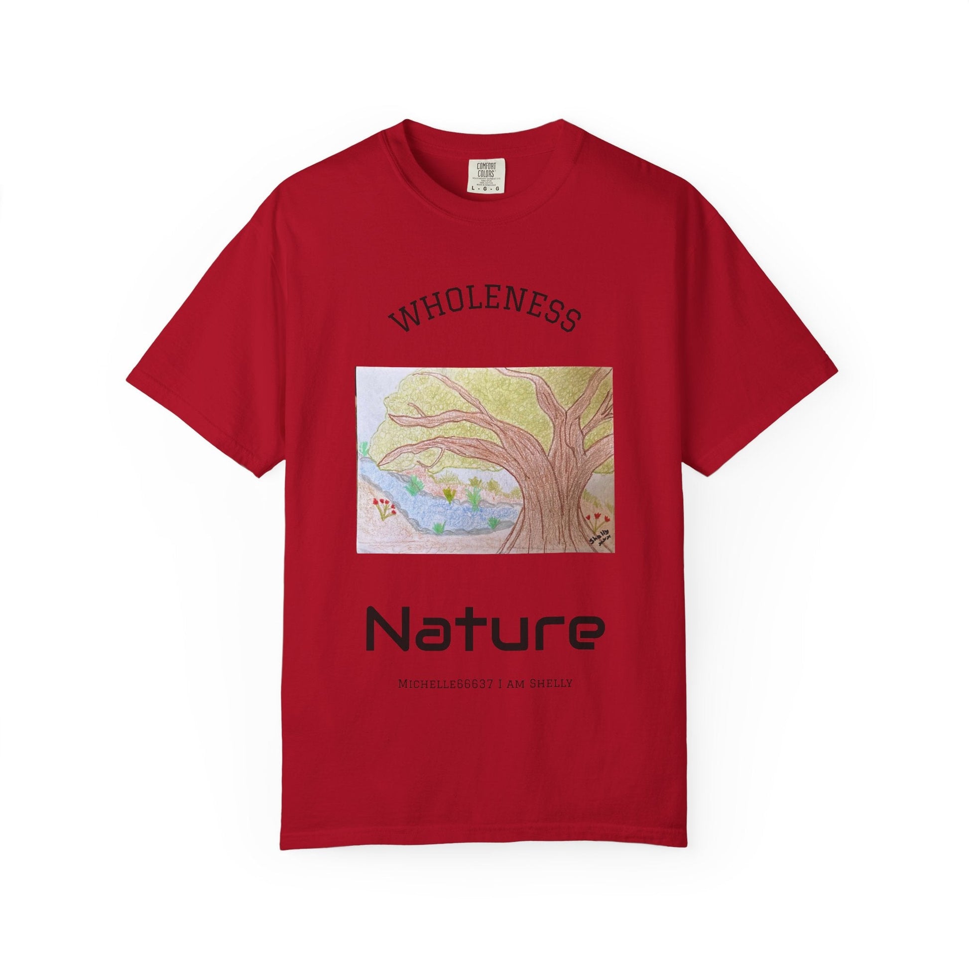 Nature -Unisex Garment-Dyed T-shirt Buy 3 Get 1 Free- FREE SHIPPING WITHIN AUSTRALIA Red / S T-Shirt