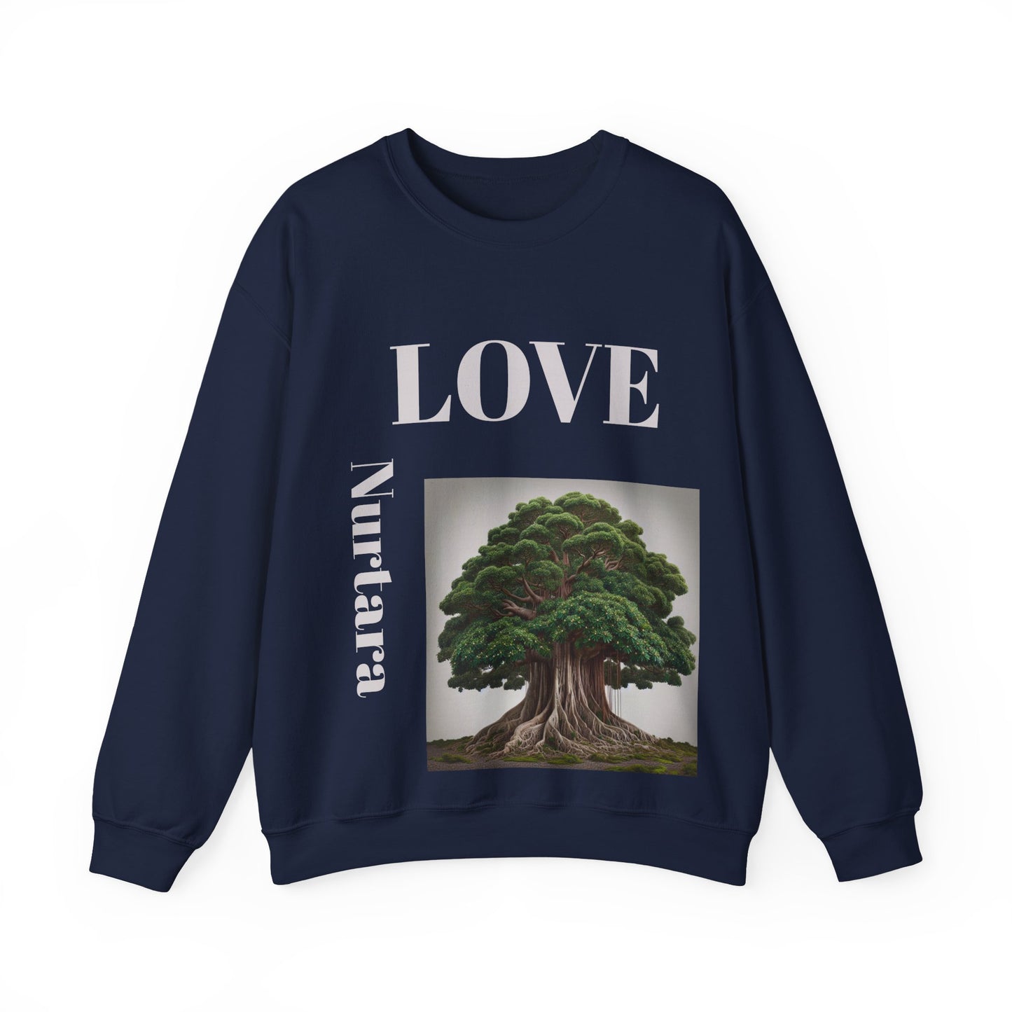 Nurtara  The one who nourishes — a name of roots, rivers, and quiet generosity. Unisex Heavy Blend™ Crewneck Sweatshirt