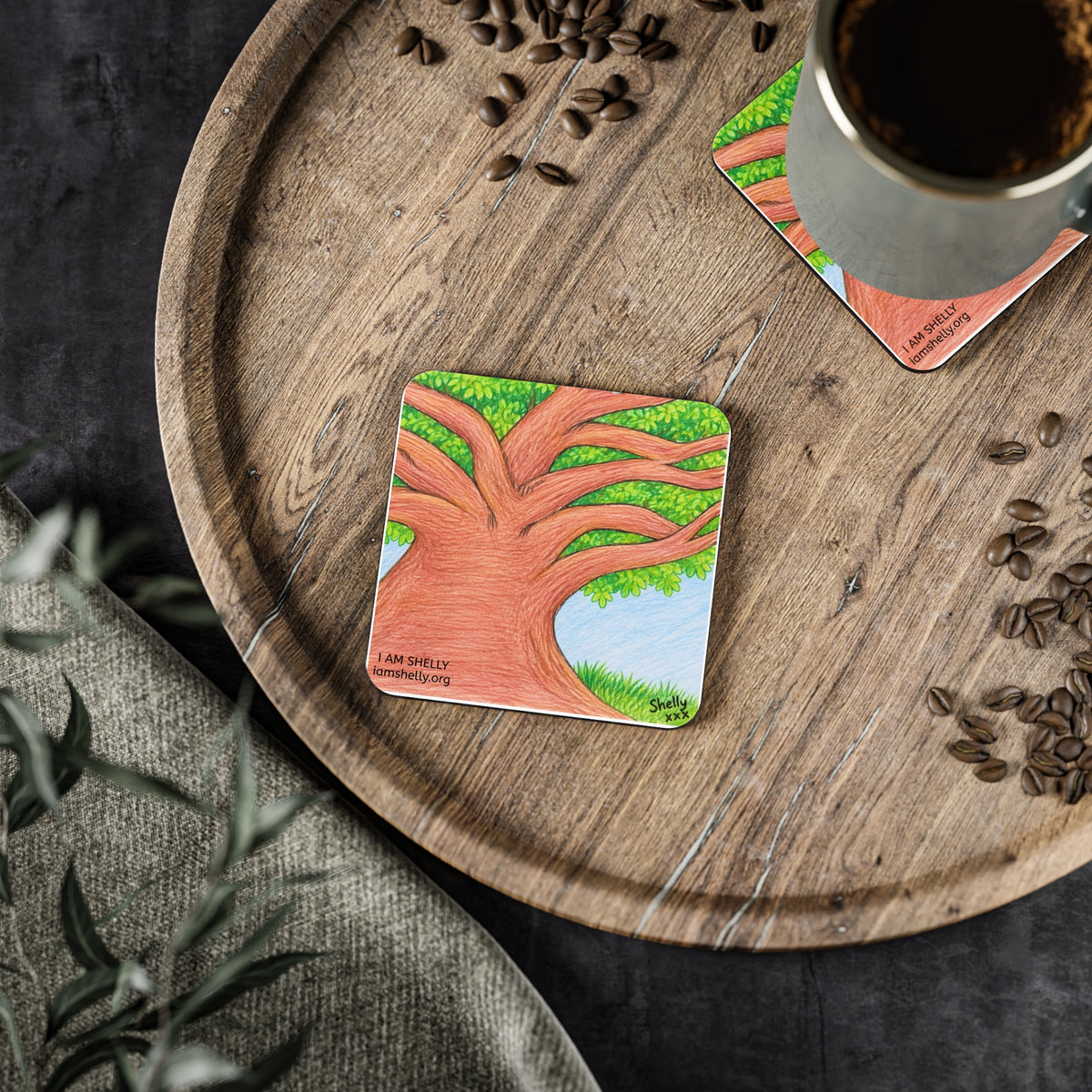 Tree of Life Coasters – Nature-Inspired Healing Art Décor