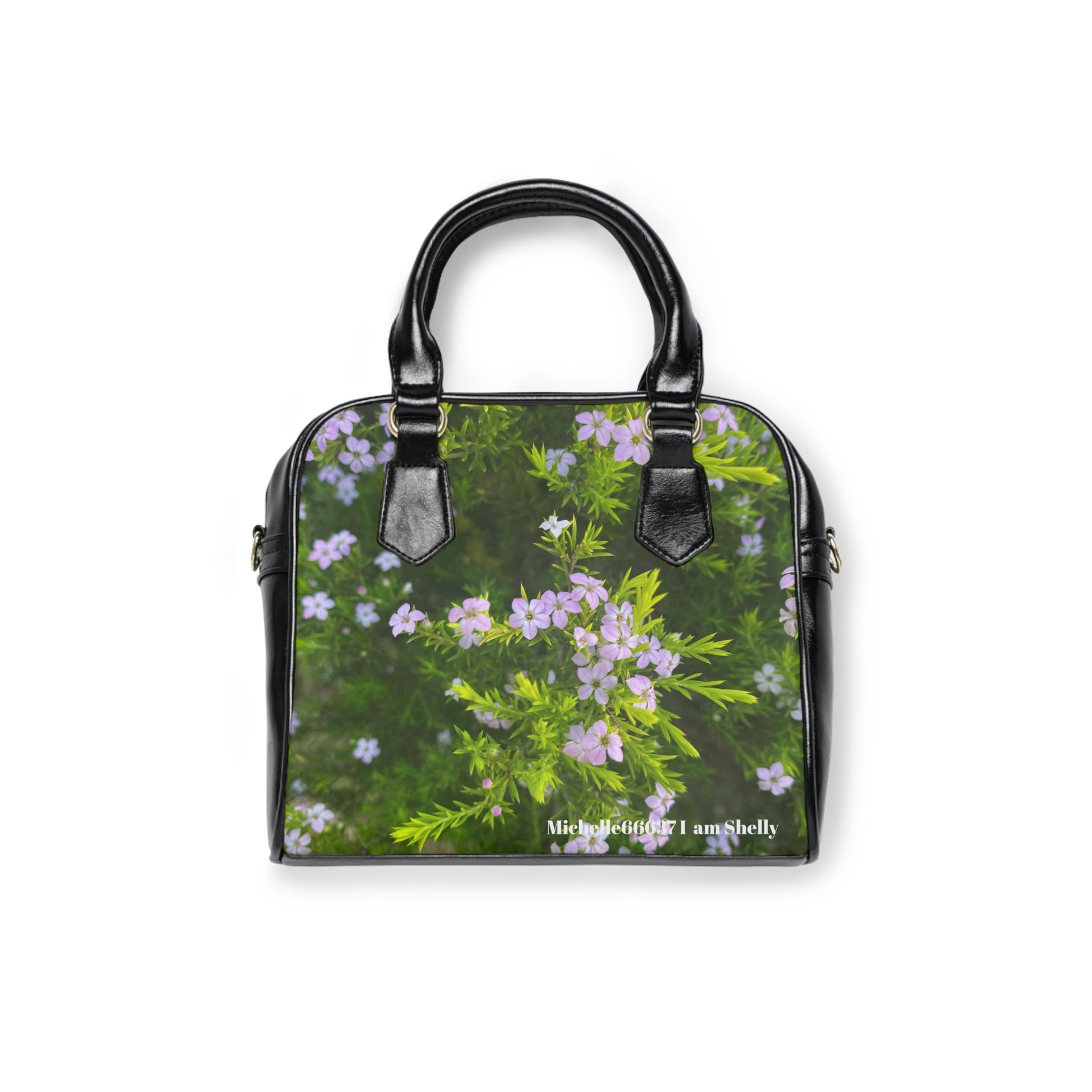 Michelle66637- Nature- PU Leather Shoulder Bag 9.45’’ x 8.27’’ / Black Bags