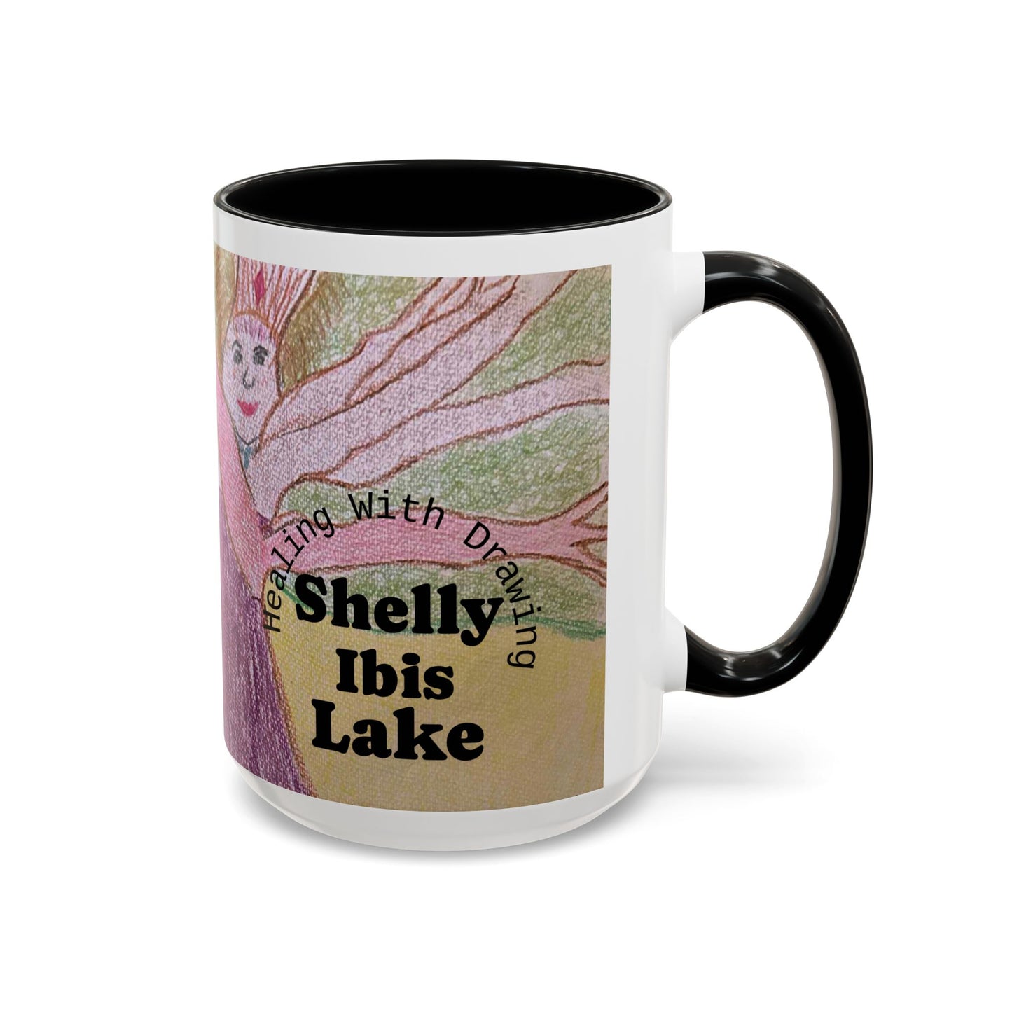 Shelly Ibis Lake  Healing With Art Therapy  Accent Coffee Mug (11, 15oz)