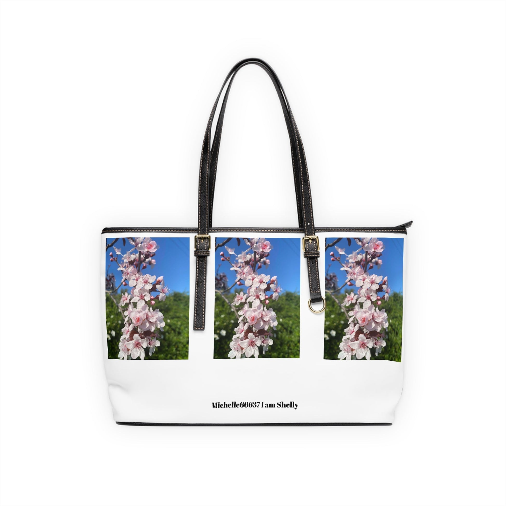 Michelle66637- Nature- PU Leather Shoulder Bag 17’’ x 11’’ / Black Bags