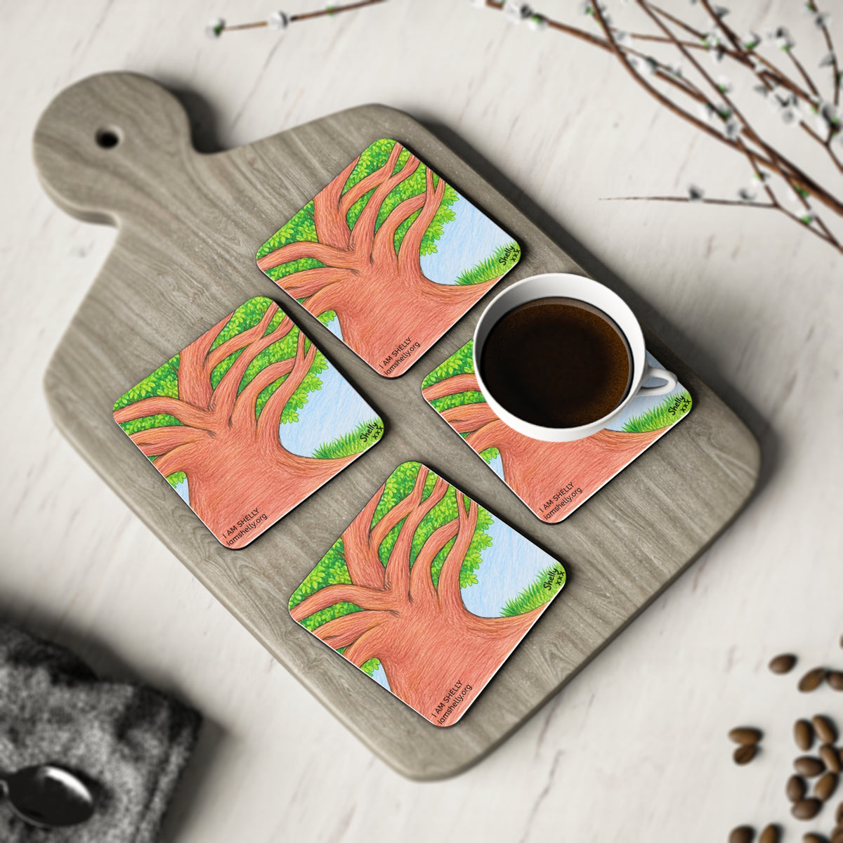 Tree of Life Coasters – Nature-Inspired Healing Art Décor