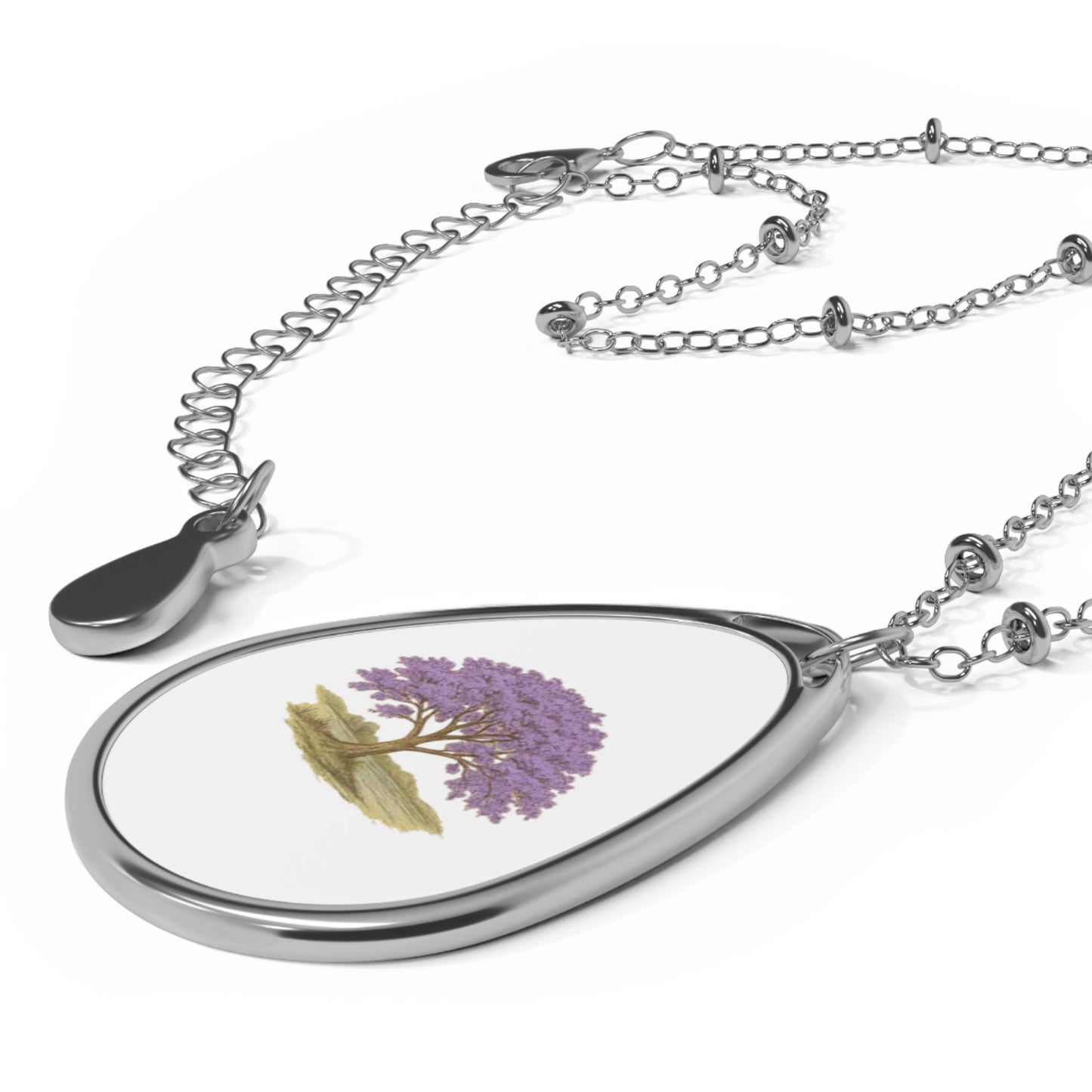 Tree of Becoming Pendant  Oval Necklace