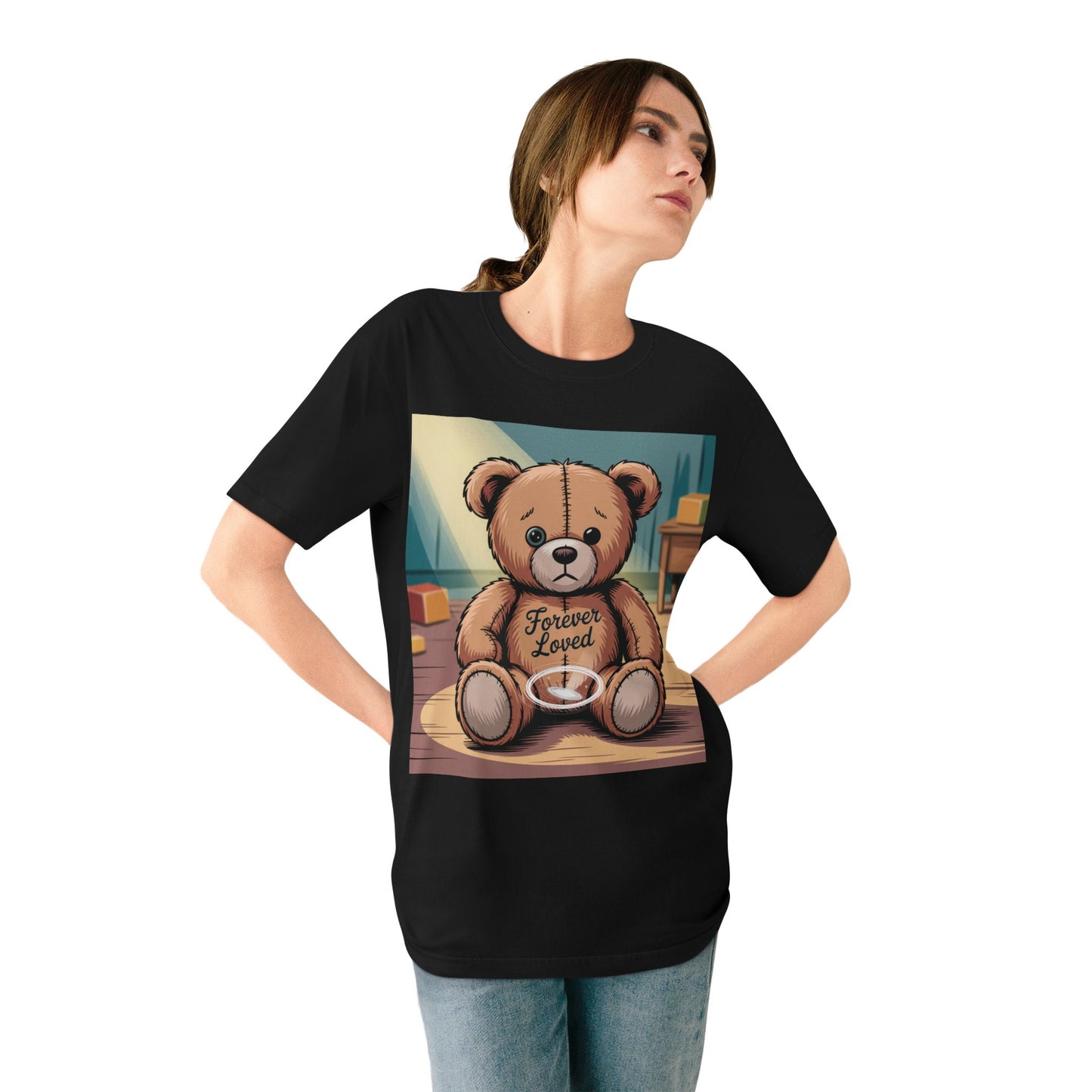 T-shirt - Lonely Nights Teddy Lovin Organic Staple Tee