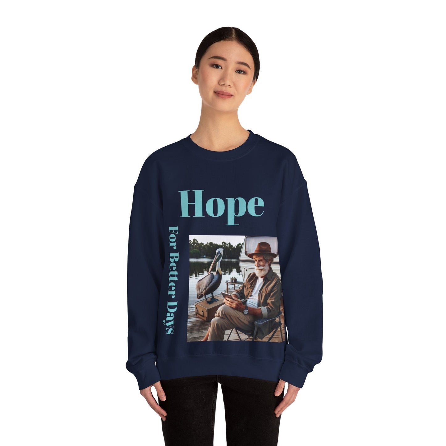 Hope For Better Days Unisex Heavy Blend™ Crewneck Sweatshirt Sweatshirt