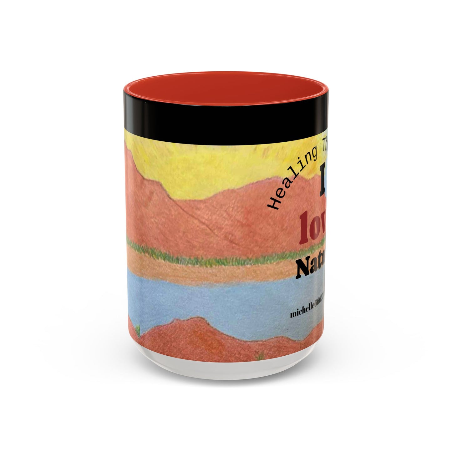 Healing With Art Therapy  Accent Coffee Mug (11, 15oz)