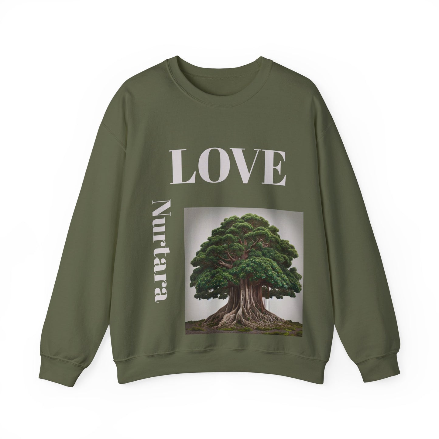 Nurtara  The one who nourishes — a name of roots, rivers, and quiet generosity. Unisex Heavy Blend™ Crewneck Sweatshirt