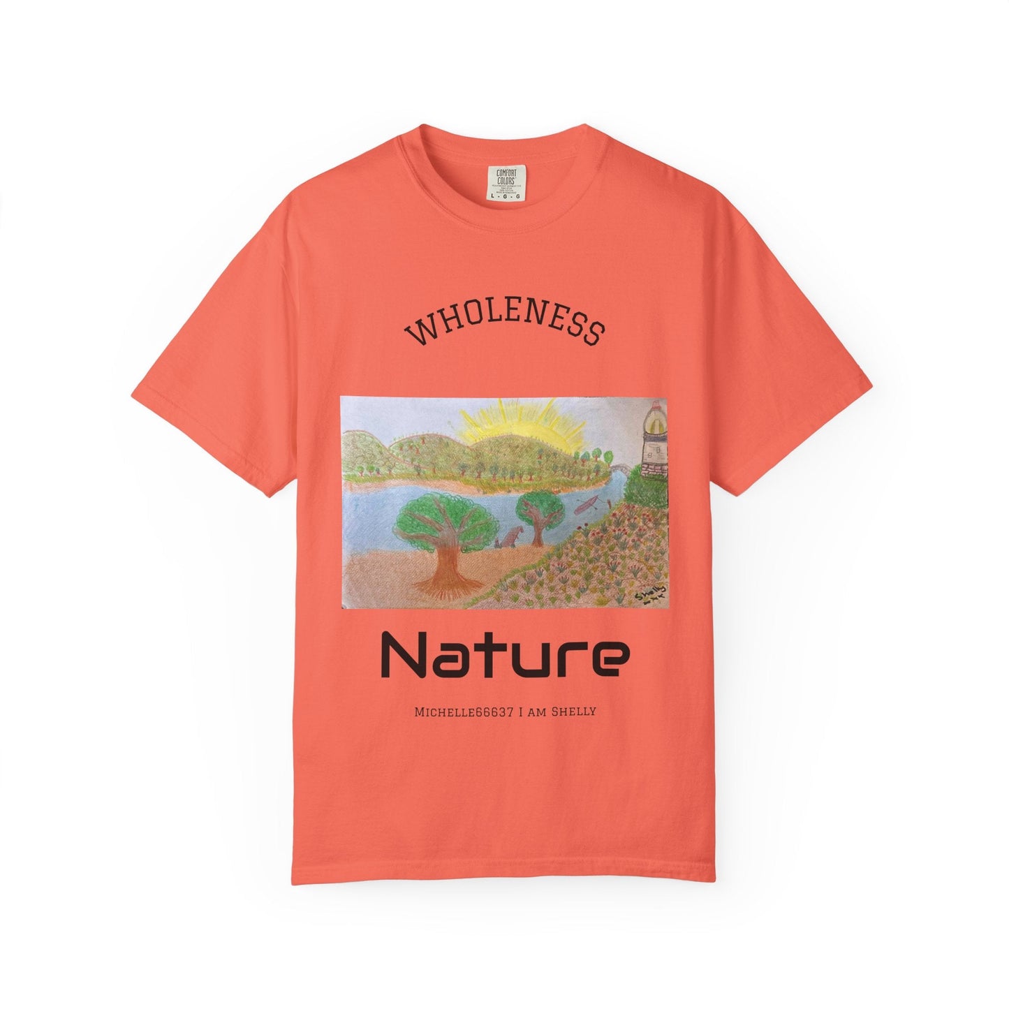 Nature -Unisex Garment-Dyed T-shirt Buy 3 Get 1 Free- FREE SHIPPING WITHIN AUSTRALIA Bright Salmon / S T-Shirt