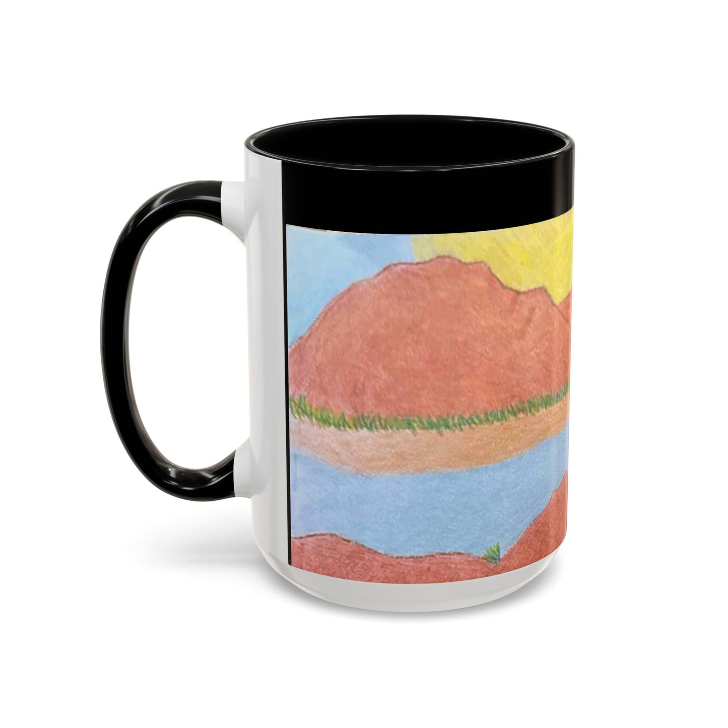 Healing With Art Therapy  Accent Coffee Mug (11, 15oz)