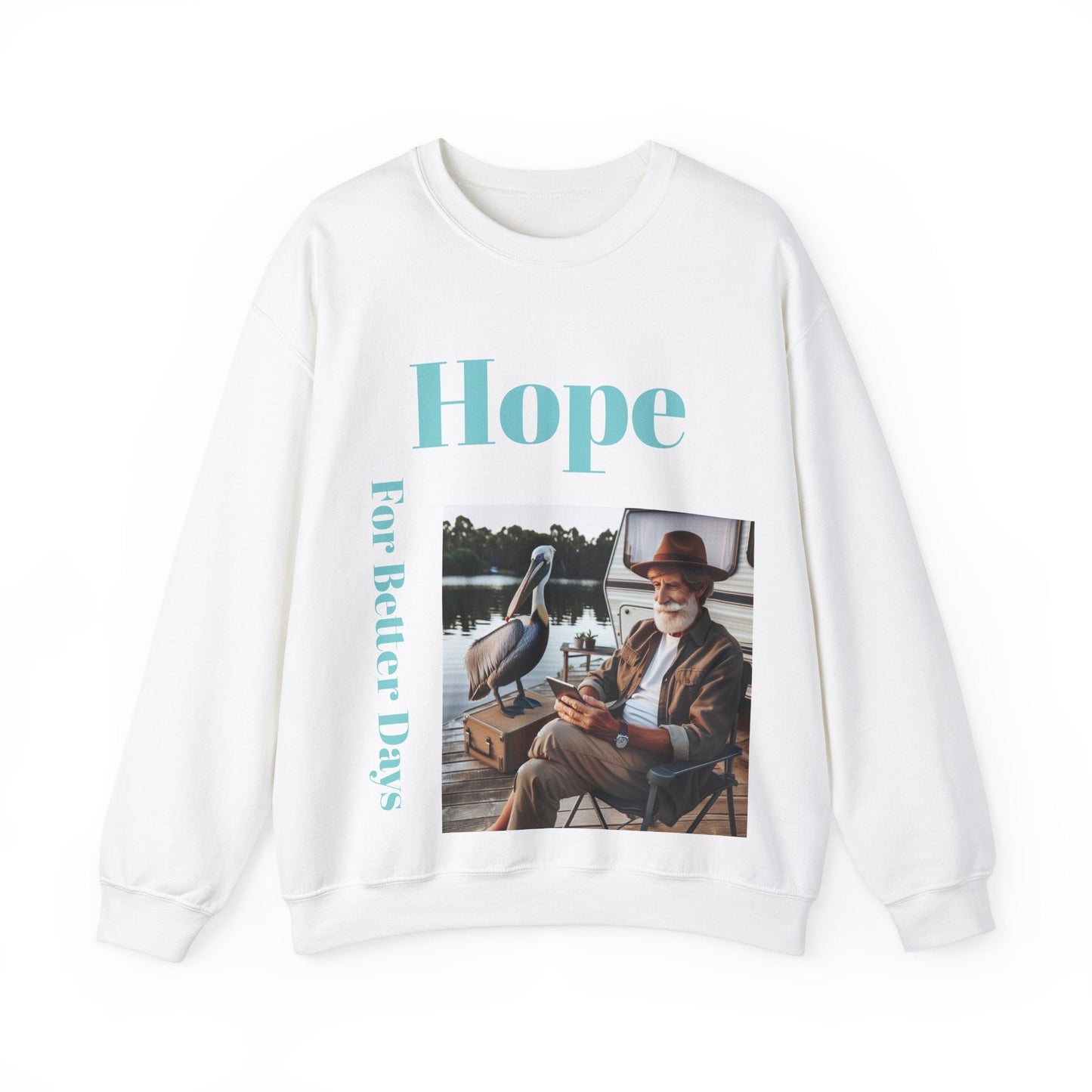 Hope For Better Days Unisex Heavy Blend™ Crewneck Sweatshirt S / White Sweatshirt