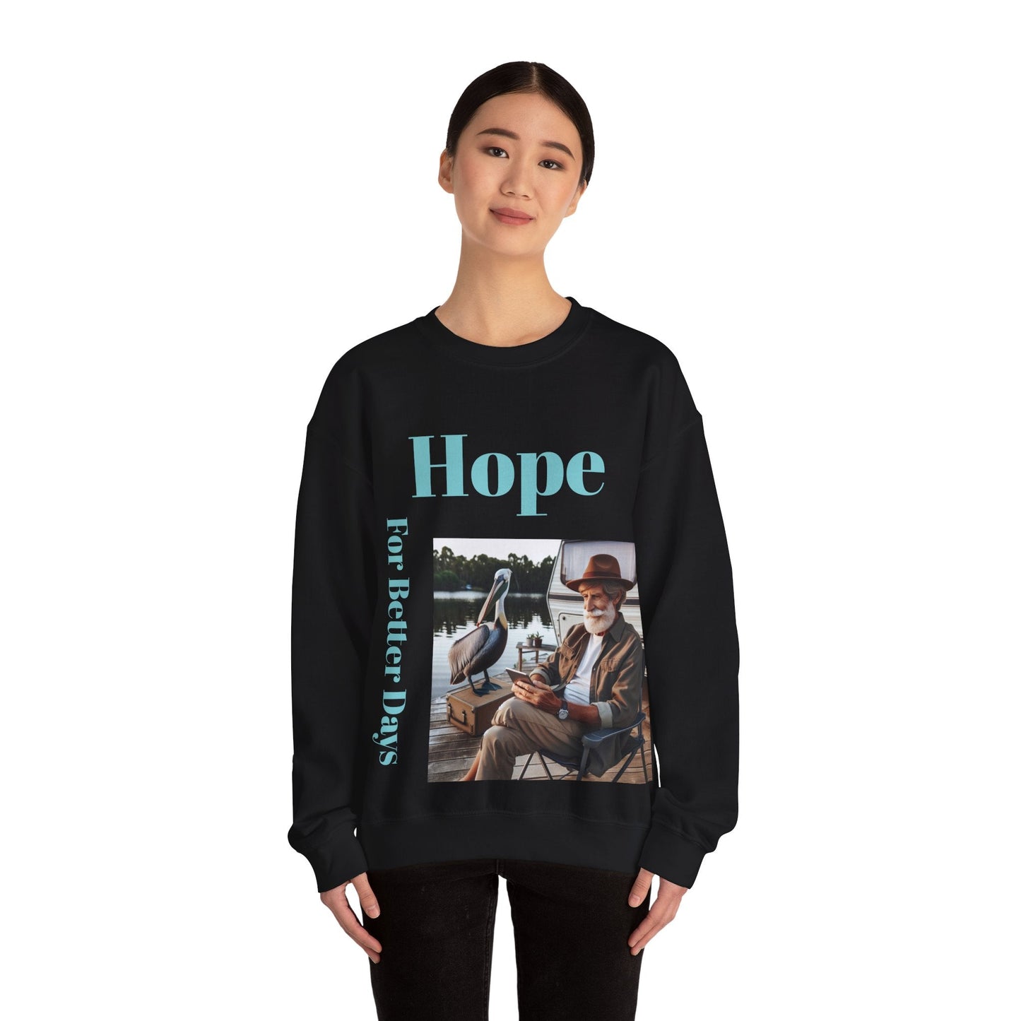 Hope For Better Days Unisex Heavy Blend™ Crewneck Sweatshirt Sweatshirt