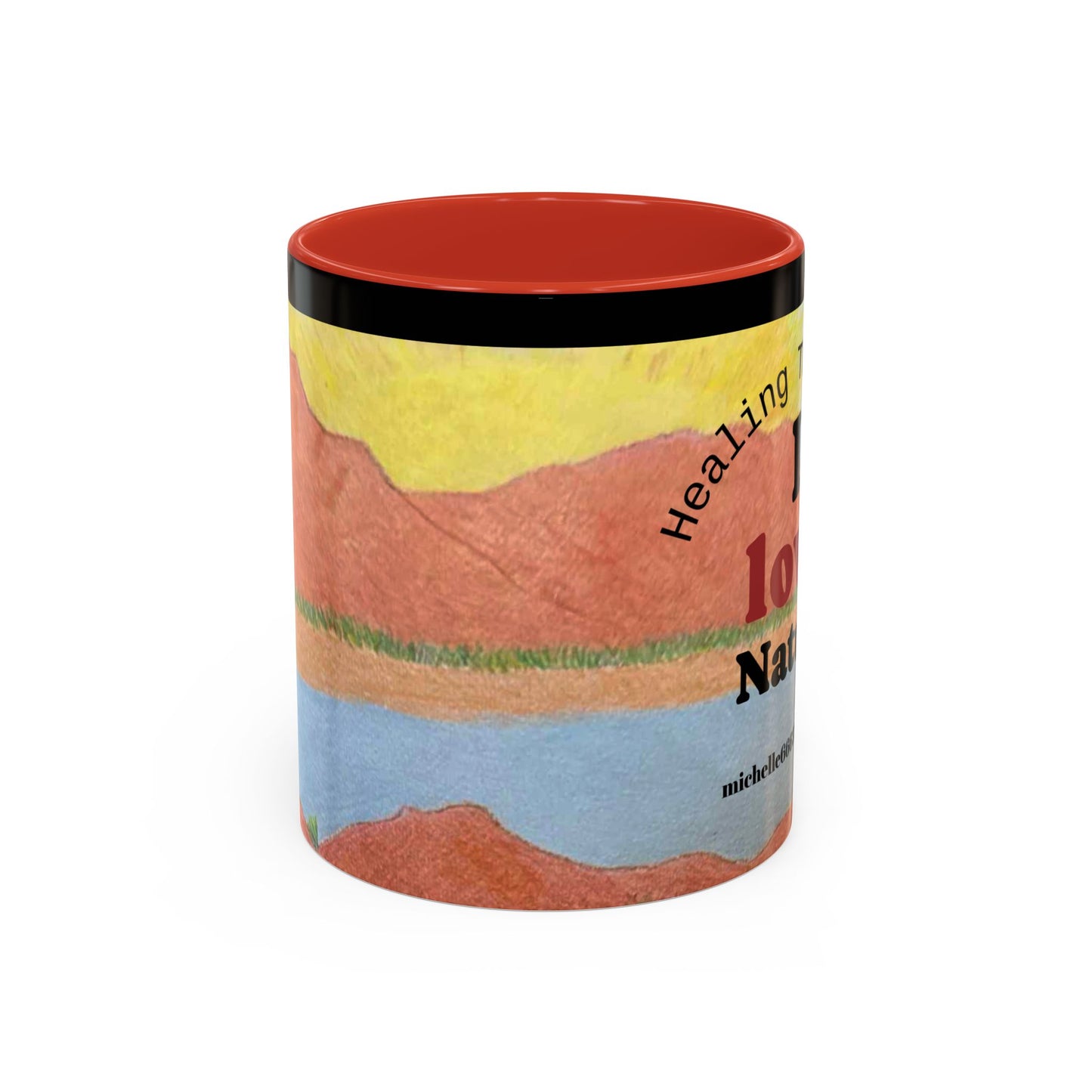 Healing With Art Therapy  Accent Coffee Mug (11, 15oz)
