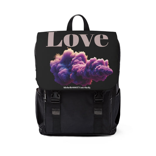 Purple Cloud Love - Unisex Casual Shoulder Backpack