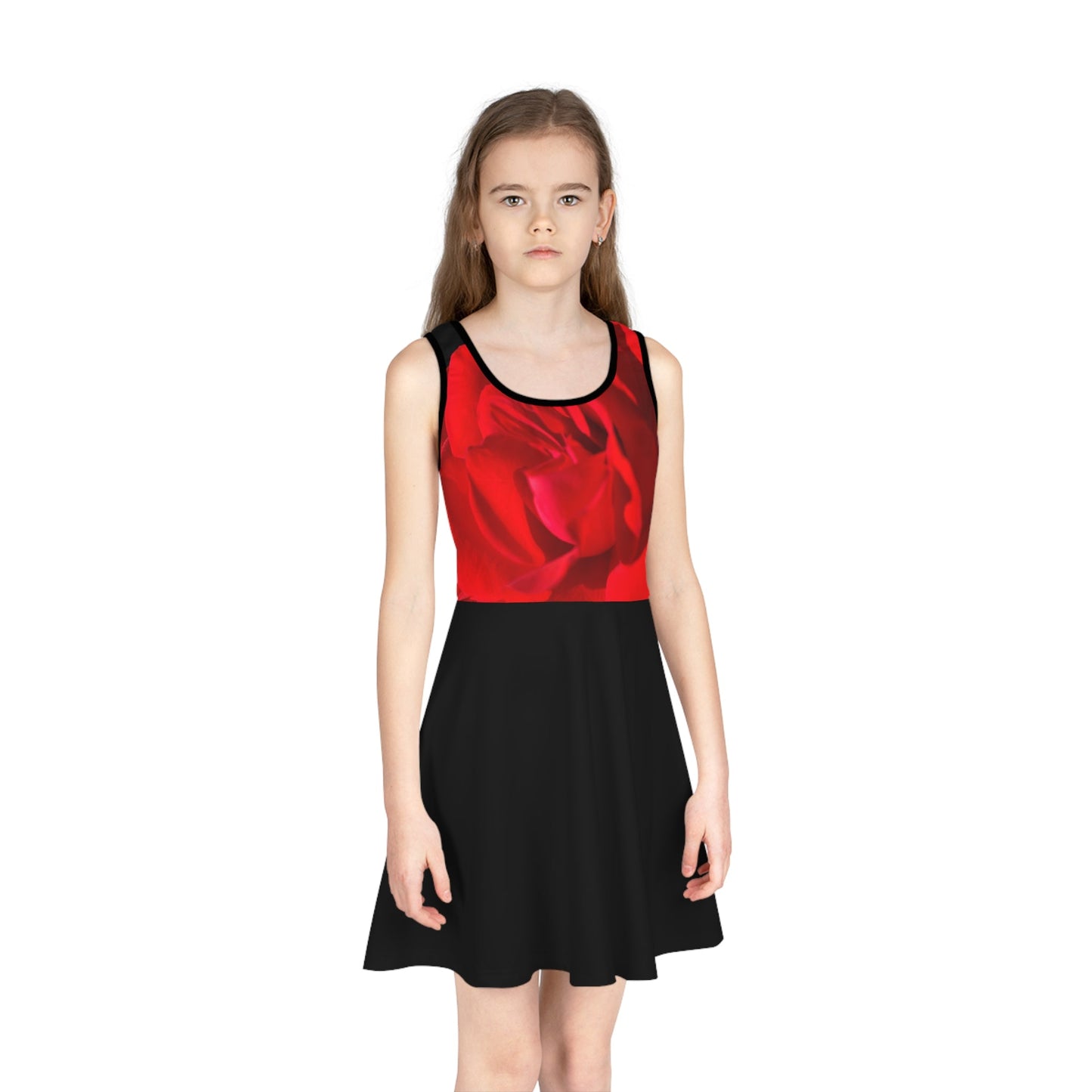 Rose Girls’ Sleeveless Sundress (AOP) All Over Prints