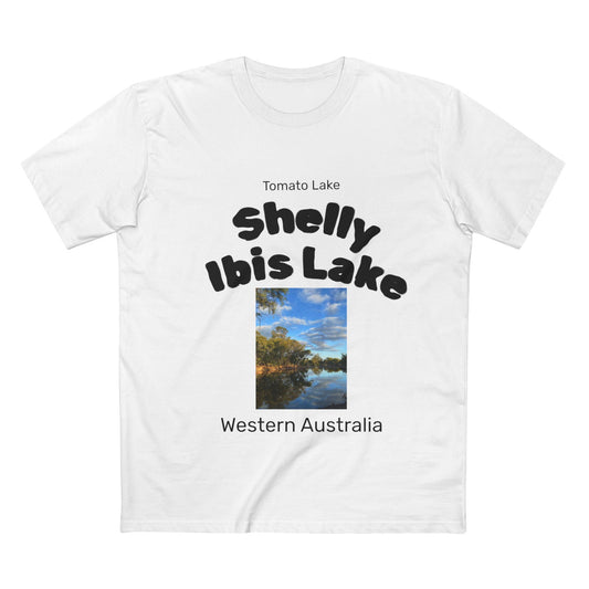 Shelly Ibis Lake -Tomato Lake Western Australia - FREESHIPPING within Australia Buy any 3 T-shirts get 1 for free White