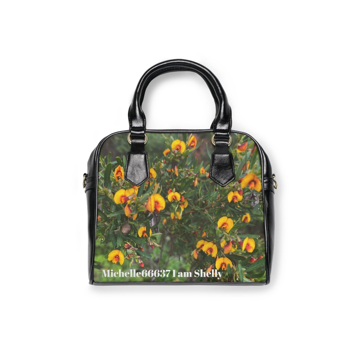 Michelle66637- Nature- PU Leather Shoulder Bag 9.45’’ x 8.27’’ / Black Bags