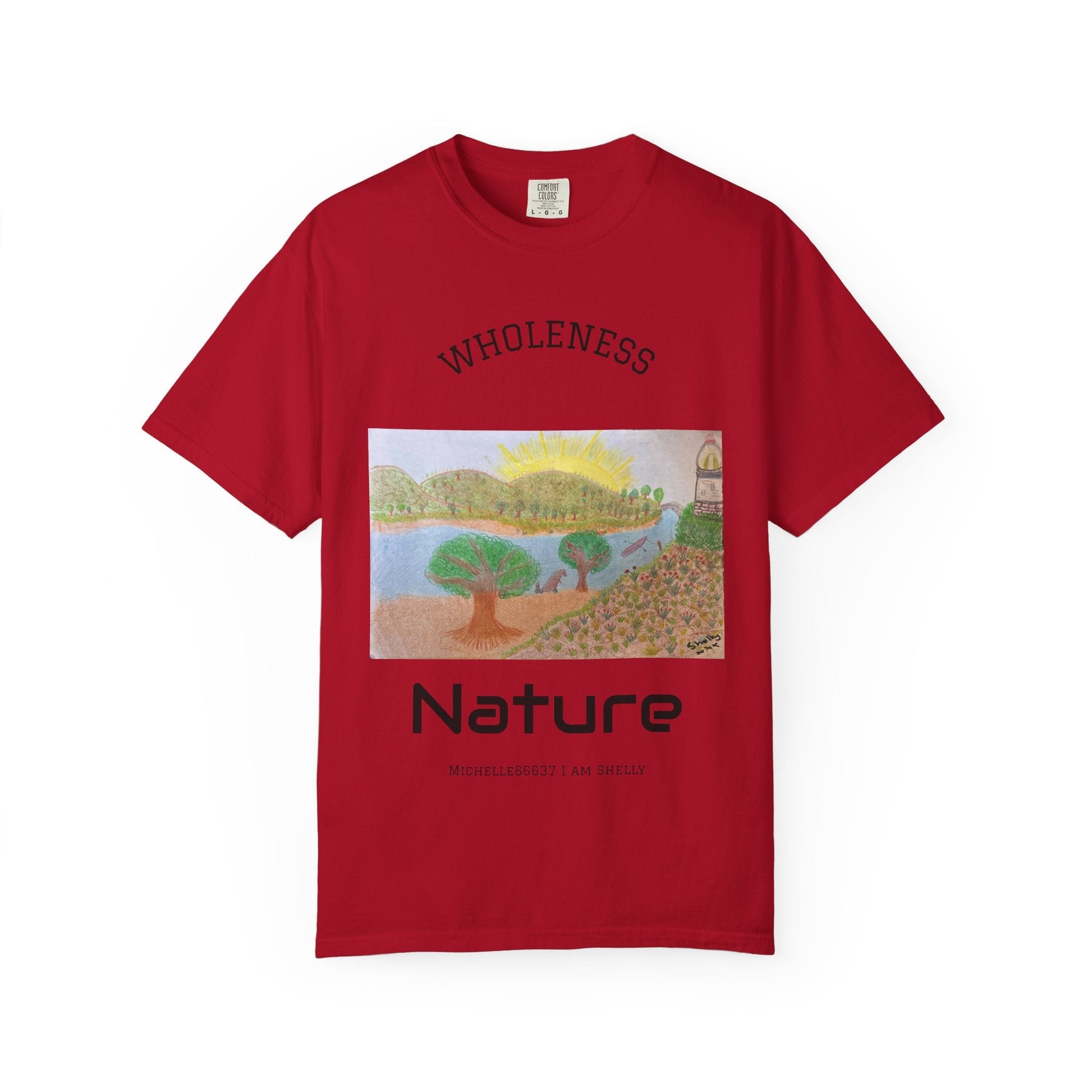 Nature -Unisex Garment-Dyed T-shirt Buy 3 Get 1 Free- FREE SHIPPING WITHIN AUSTRALIA Red / S T-Shirt