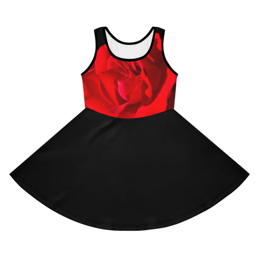 Rose Girls’ Sleeveless Sundress (AOP) Seam thread color automatically matched to design / 2T All Over Prints