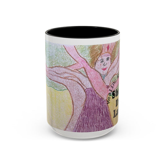 Shelly Ibis Lake  Healing With Art Therapy  Accent Coffee Mug (11, 15oz)