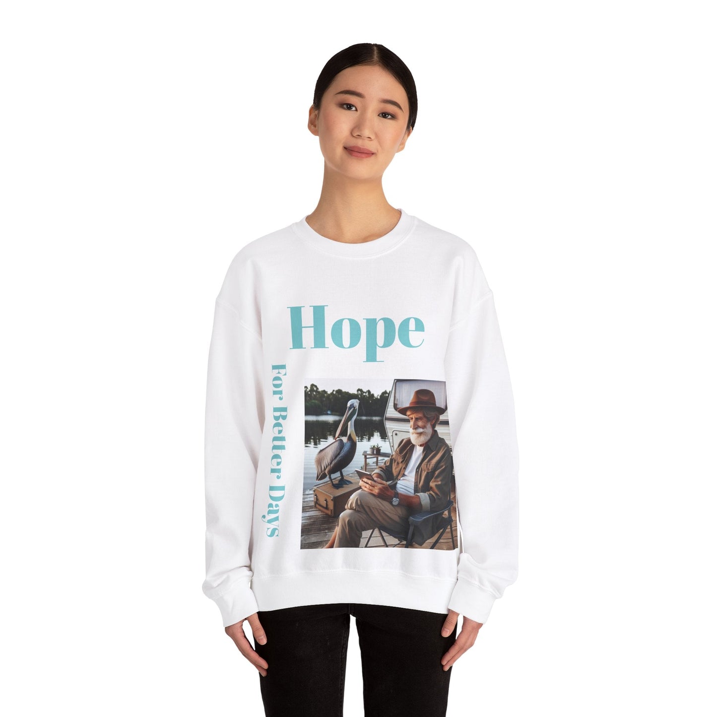 Hope For Better Days Unisex Heavy Blend™ Crewneck Sweatshirt Sweatshirt