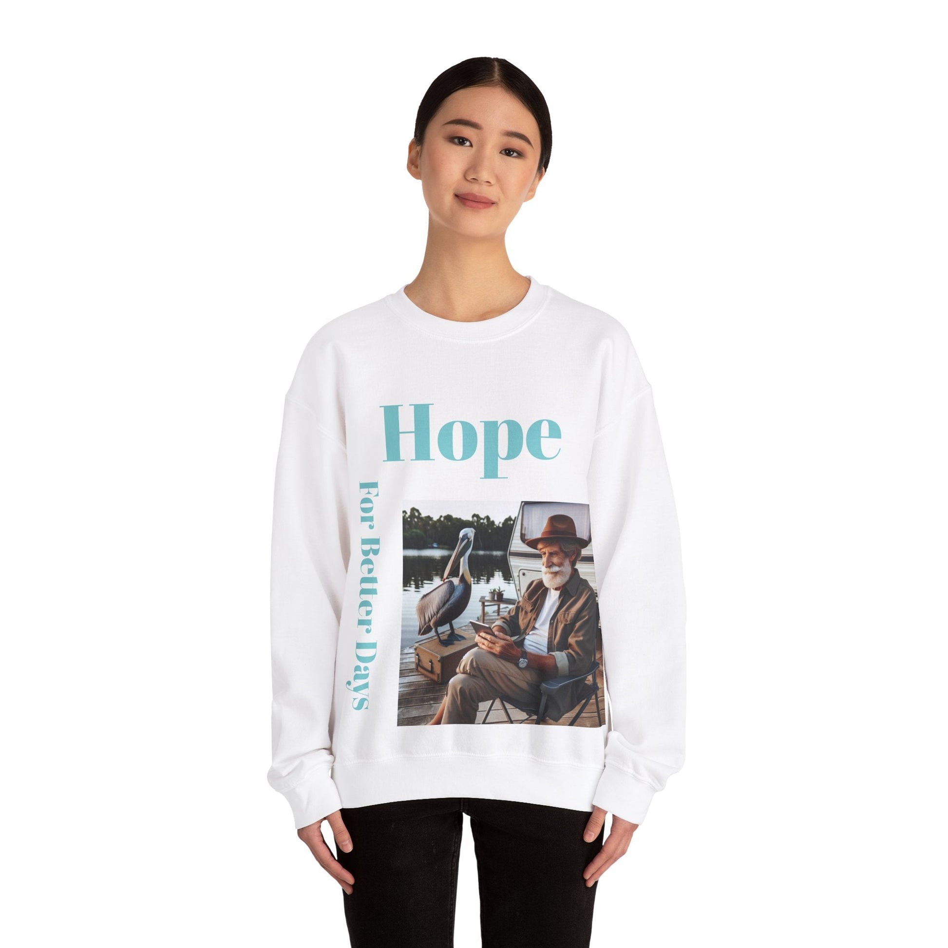 Hope For Better Days Unisex Heavy Blend™ Crewneck Sweatshirt Sweatshirt