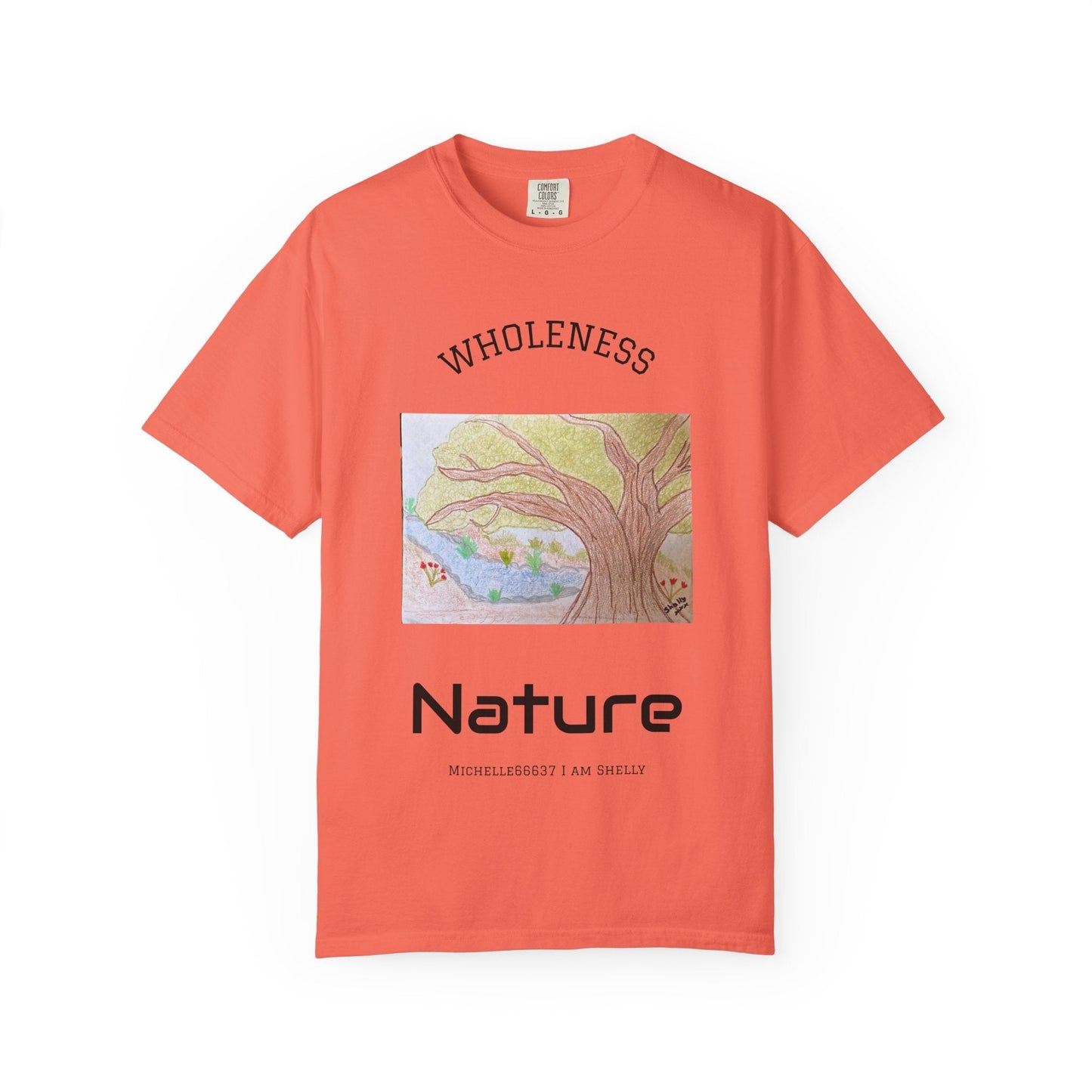 Nature -Unisex Garment-Dyed T-shirt Buy 3 Get 1 Free- FREE SHIPPING WITHIN AUSTRALIA Bright Salmon / S T-Shirt