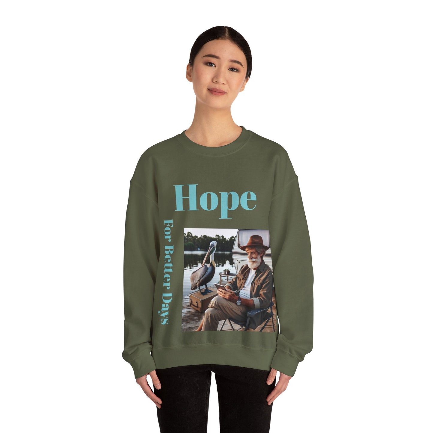 Hope For Better Days Unisex Heavy Blend™ Crewneck Sweatshirt Sweatshirt