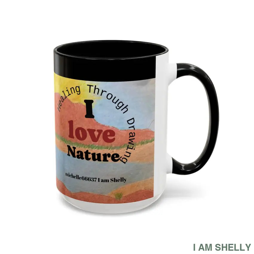 Healing With Art Therapy Accent Coffee Mug (11 15oz) Mug