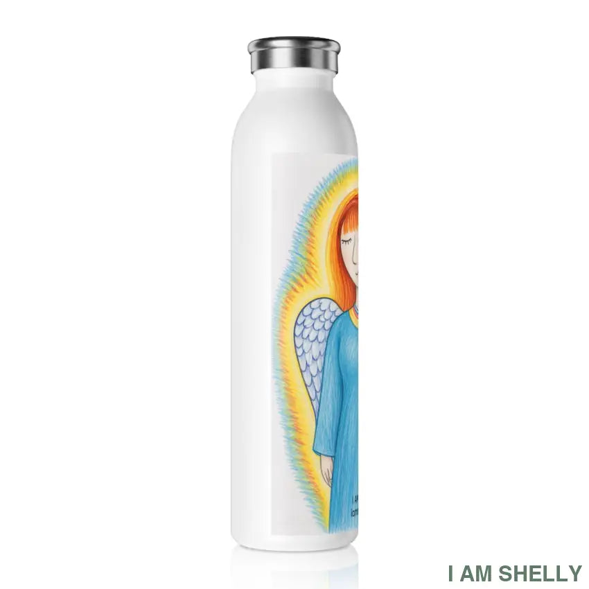 I Am Shelly Angel Portrait Slim Water Bottle - 20oz / White - Mug