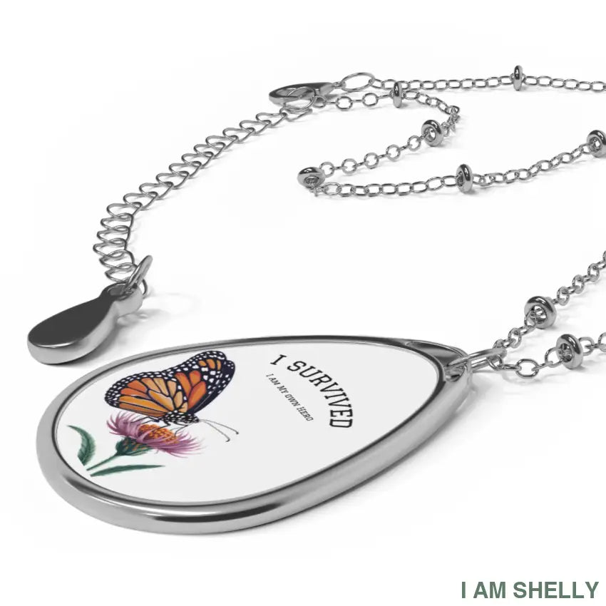 I SURVIVED- I AM MY OWN HERO- DV Warriors One Size / Silver Accessories