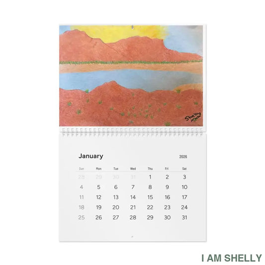 Michelle66637 I am Shelly- Drawing Becomes Healing - Standard Wall Calendar (2026) 11’’ x 8.2’’ / Glossy Calendar