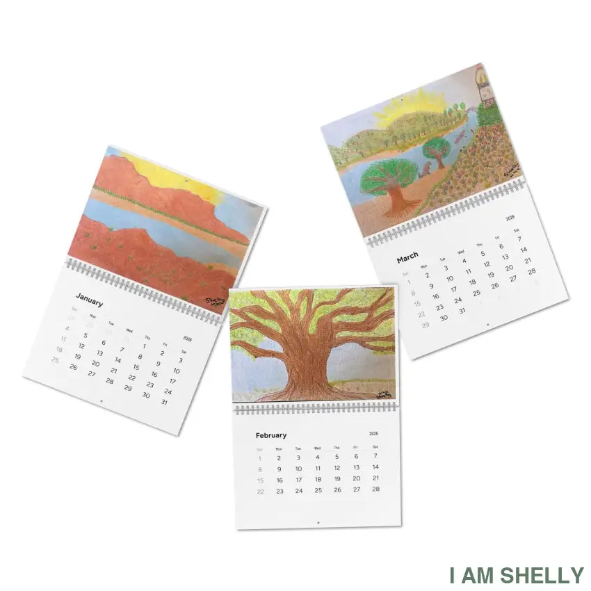 Michelle66637 I am Shelly- Drawing Becomes Healing - Standard Wall Calendar (2026) Calendar