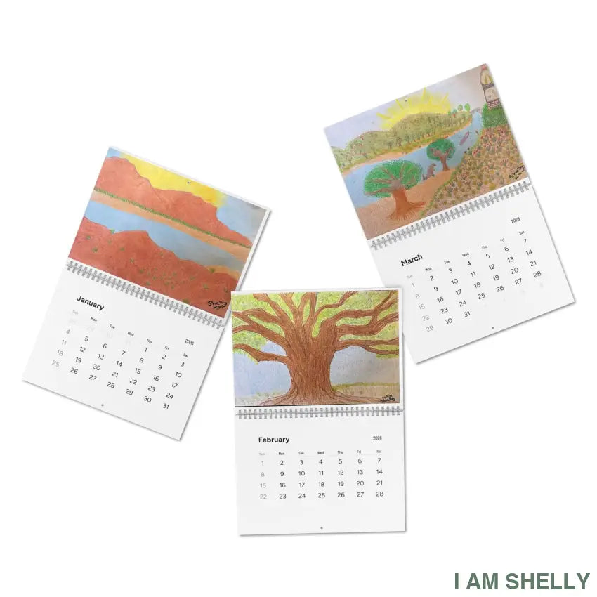 Michelle66637 I am Shelly- Drawing Becomes Healing - Standard Wall Calendar (2026) Calendar
