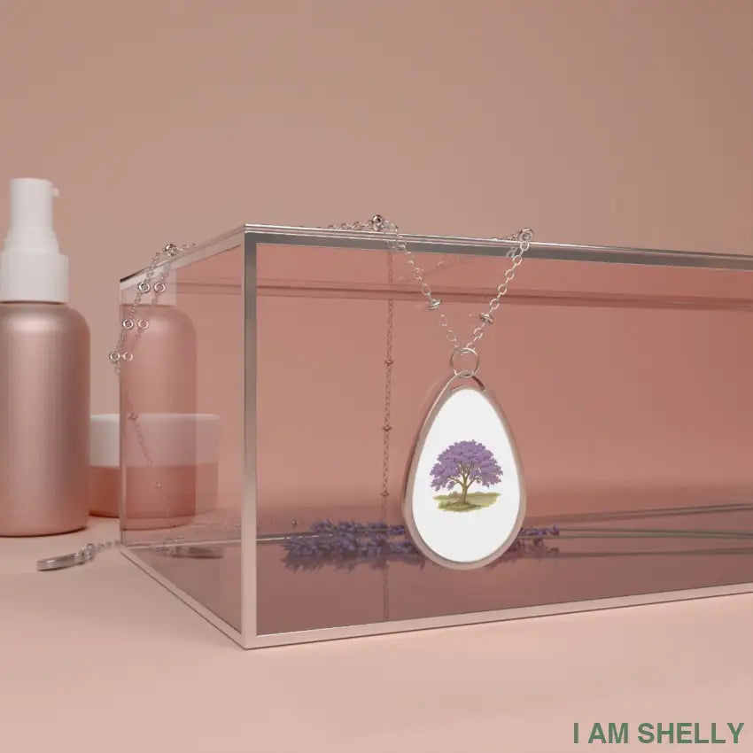 Tree of Becoming Pendant Oval Necklace One Size / Silver Accessories