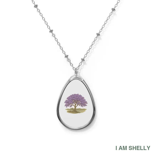 Tree of Becoming Pendant Oval Necklace One Size / Silver Accessories